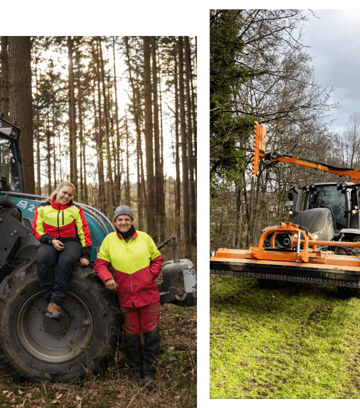 Mitarbeiter von Grimm Natur & Service bei einem Kundenprojekt