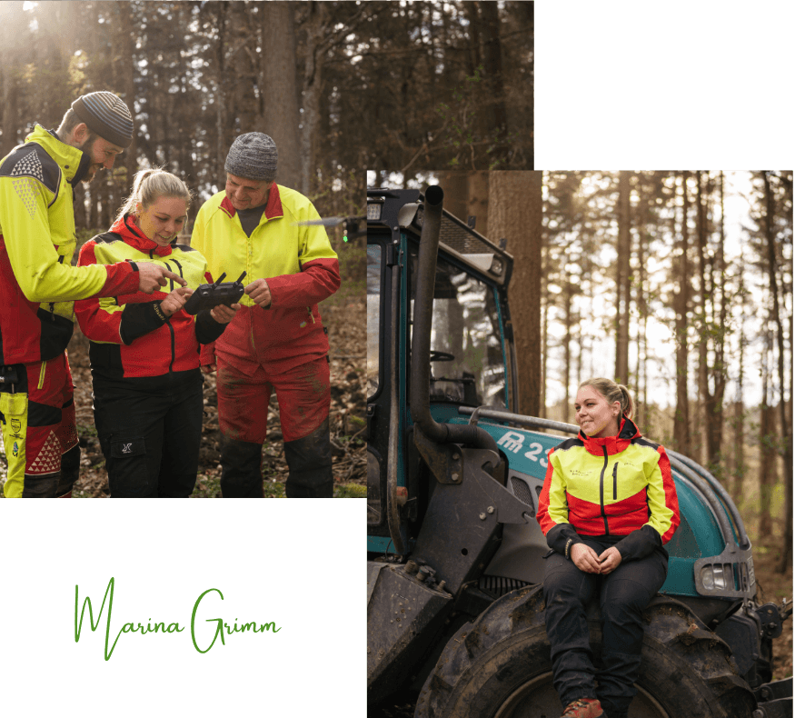 Mitarbeiter von Grimm Natur & Service im Gespräch